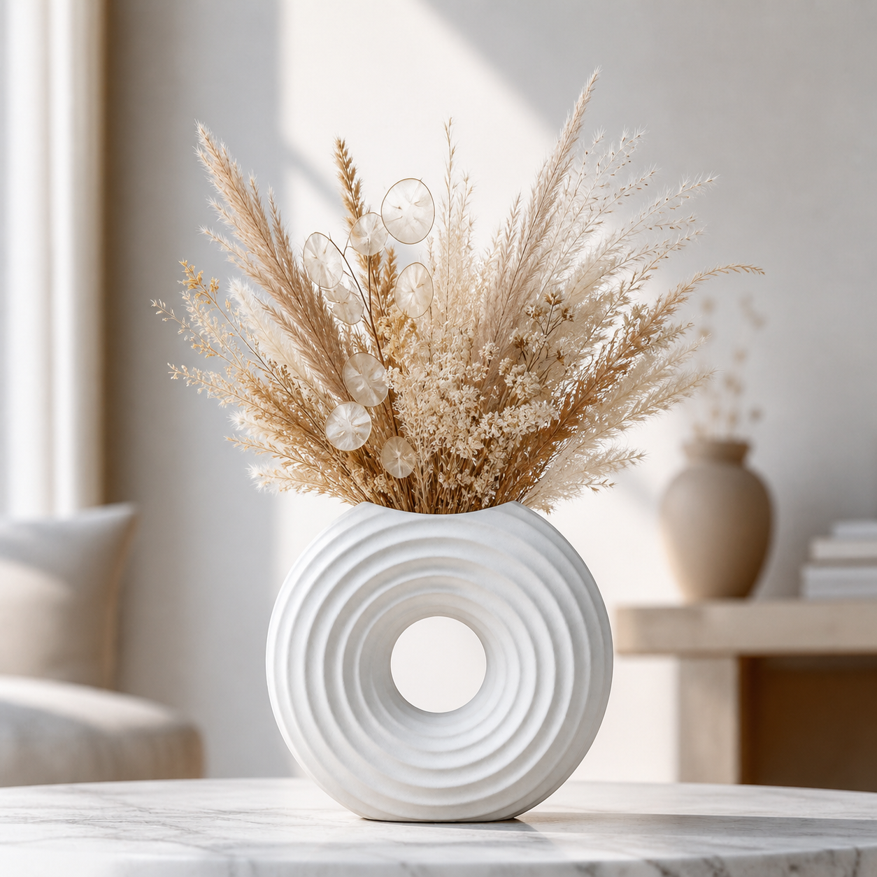 Modern Ripple Donut Vase