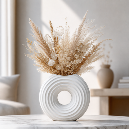 Modern Ripple Donut Vase