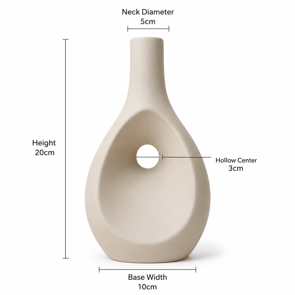 Modern Teardrop Hollow Vase