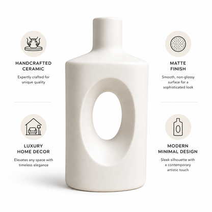 Modern Arch Hollow Vase – Beige
