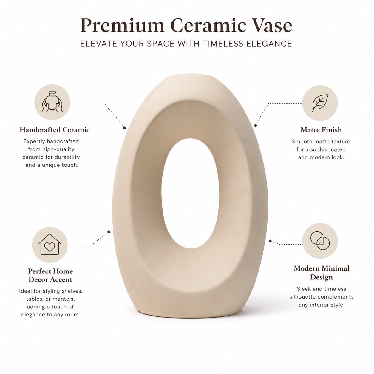Modern Hollow Oval Vase