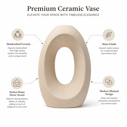 Modern Hollow Oval Vase