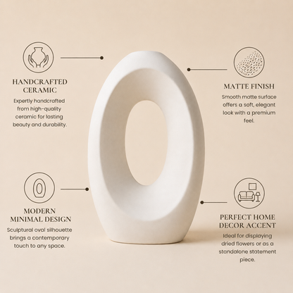 Modern Hollow Oval Vase