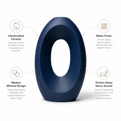 Modern Hollow Oval Vase