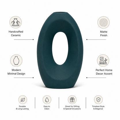 Modern Hollow Oval Vase