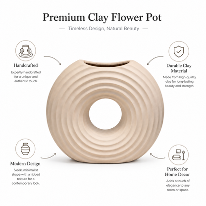 Modern Ripple Donut Vase