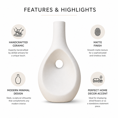 Modern Teardrop Hollow Vase