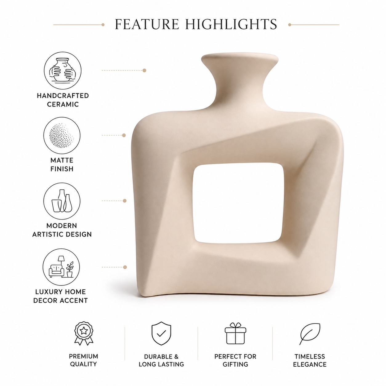 Modern Twist Hollow Vase