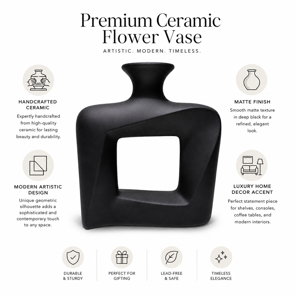 Modern Twist Hollow Vase