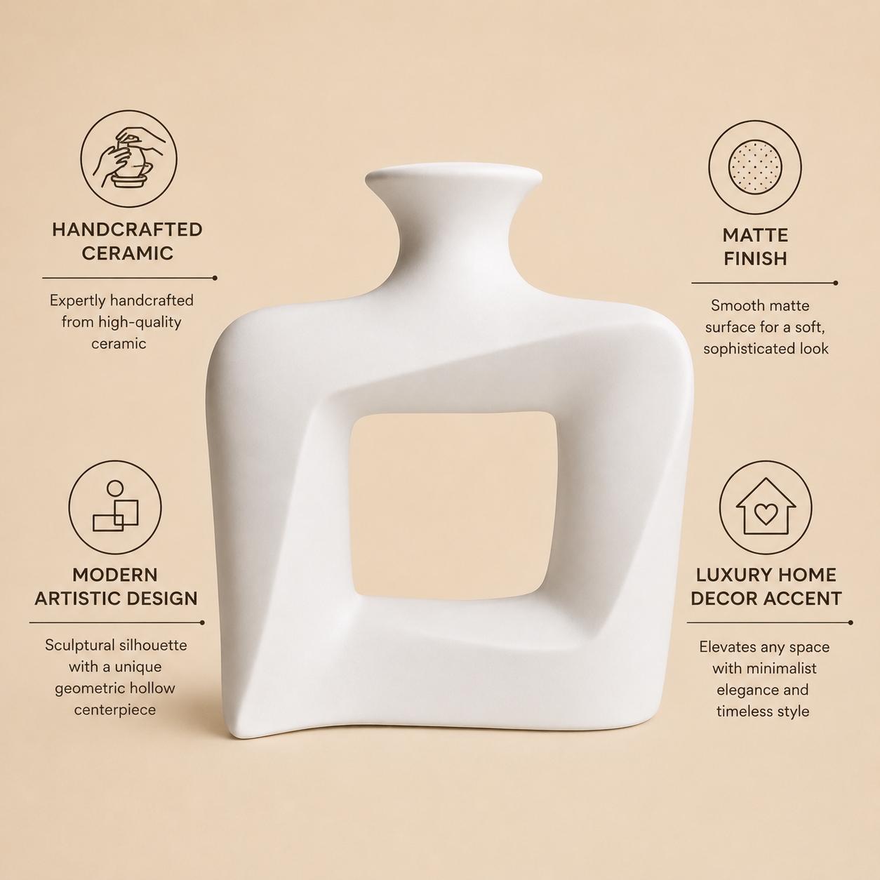 Modern Twist Hollow Vase