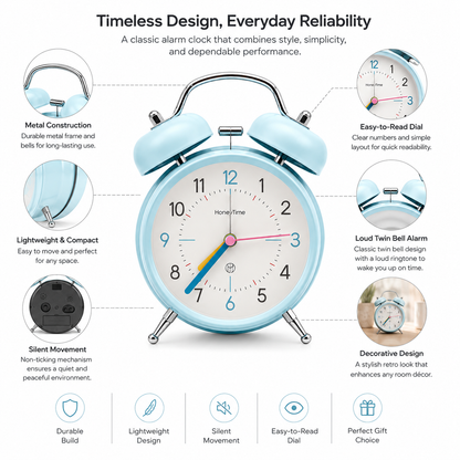 Table Bell Clock