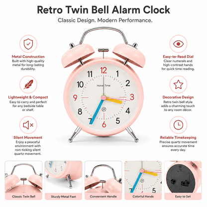 Table Bell Clock