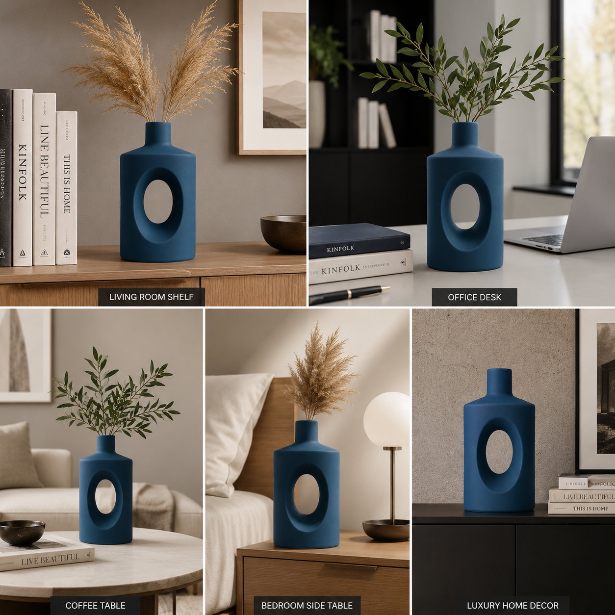 Modern Arch Hollow Vase – Beige