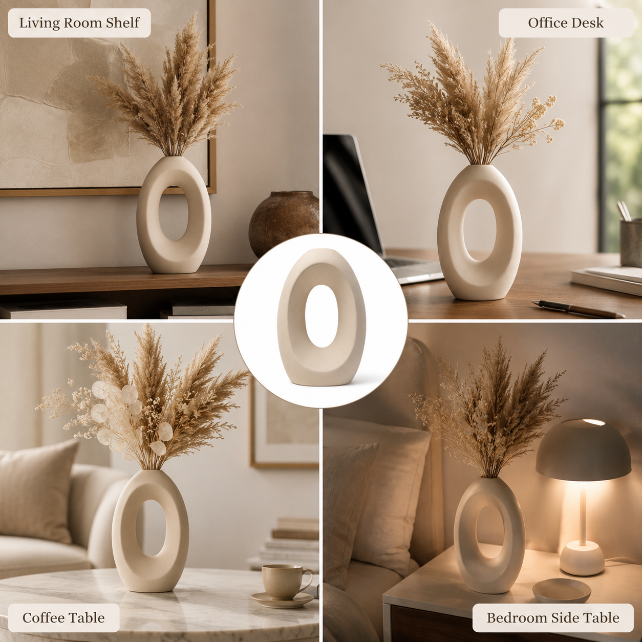Modern Hollow Oval Vase