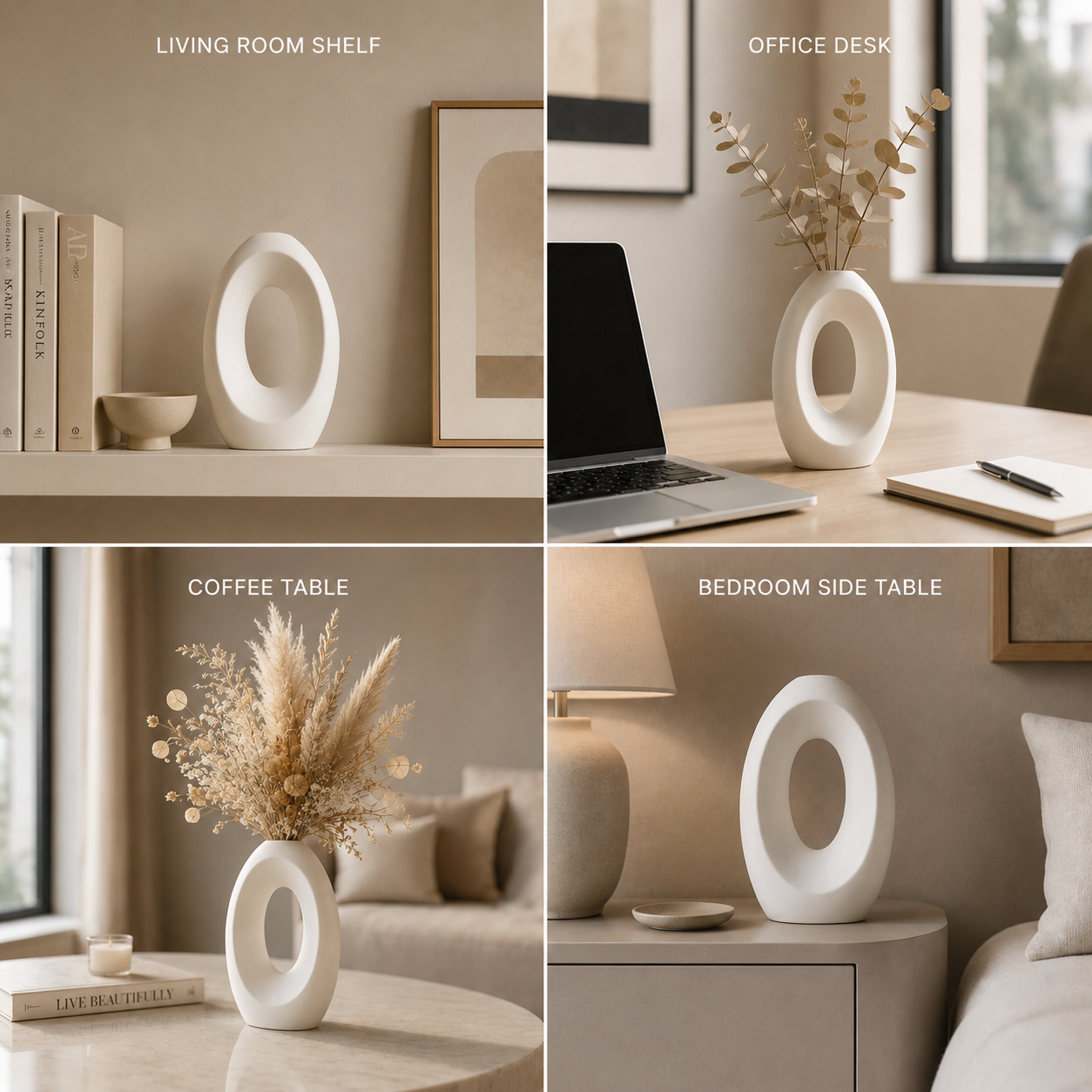 Modern Hollow Oval Vase