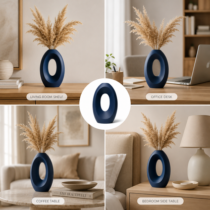 Modern Hollow Oval Vase