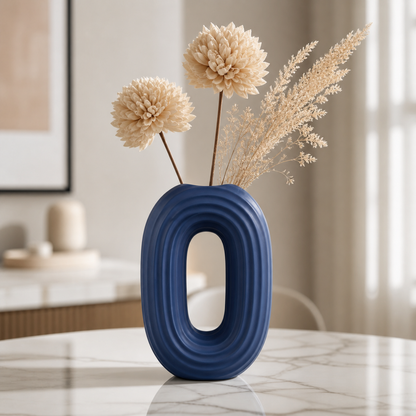Modern Oval Ripple Vase