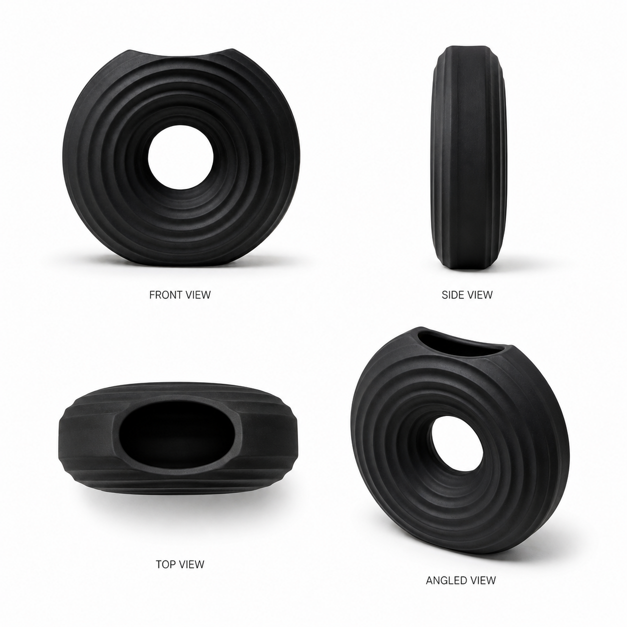 Modern Ripple Donut Vase