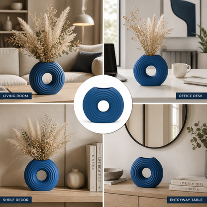 Modern Ripple Donut Vase