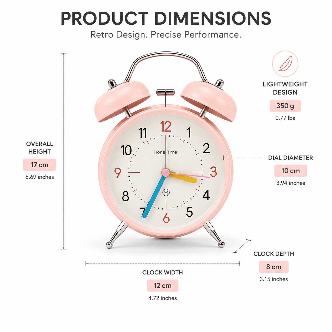 Table Bell Clock