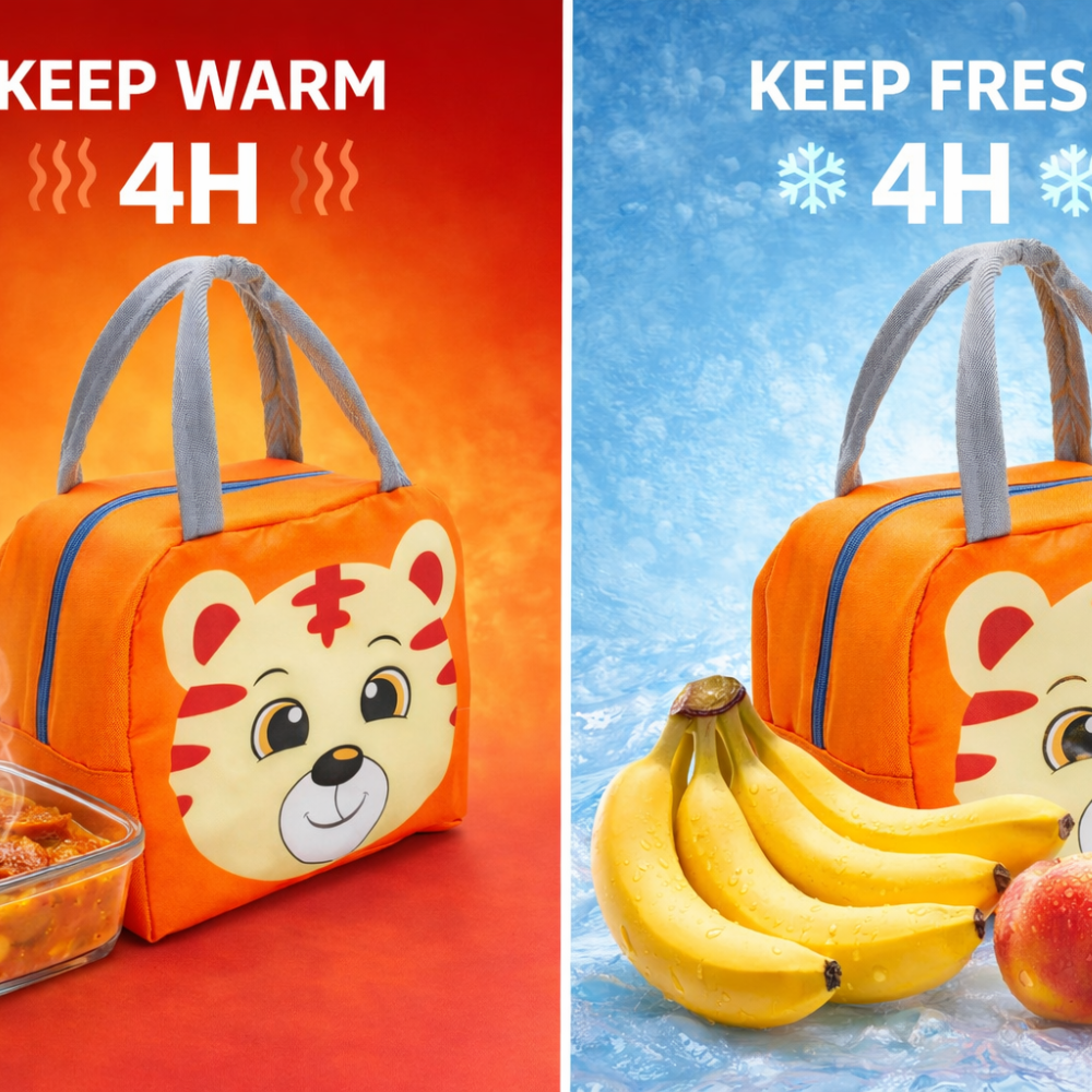 M N Store Insulated Lunch Bag for Men Women Kids – Portable Thermal Lunch Tote with Zipper Closure, Leakproof Food Carrier for Office School Picnic Travel, Large Capacity Lunch Box Bag