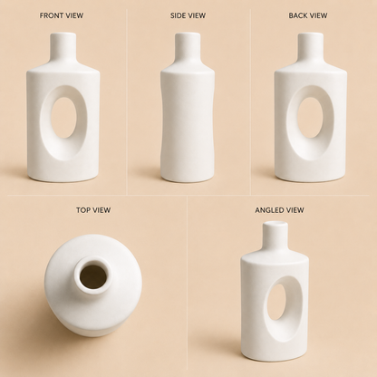 Modern Arch Hollow Vase – Beige