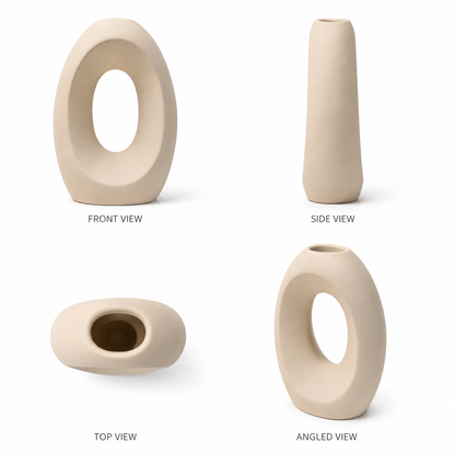Modern Hollow Oval Vase