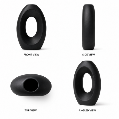 Modern Hollow Oval Vase
