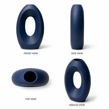 Modern Hollow Oval Vase