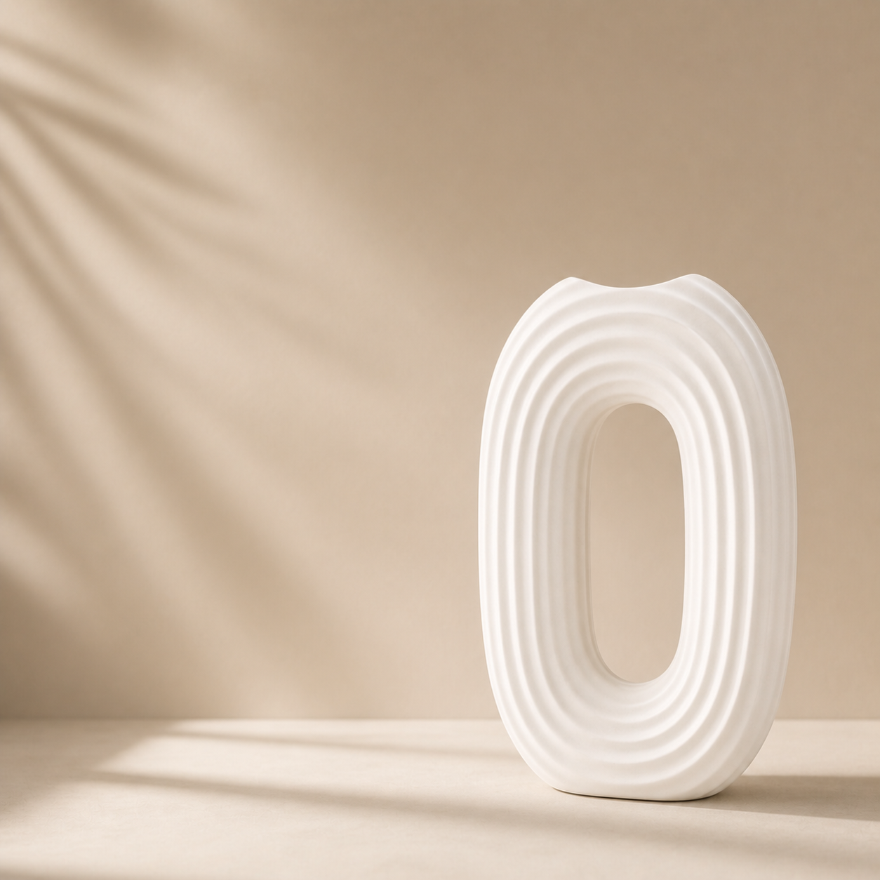 Modern Oval Ripple Vase