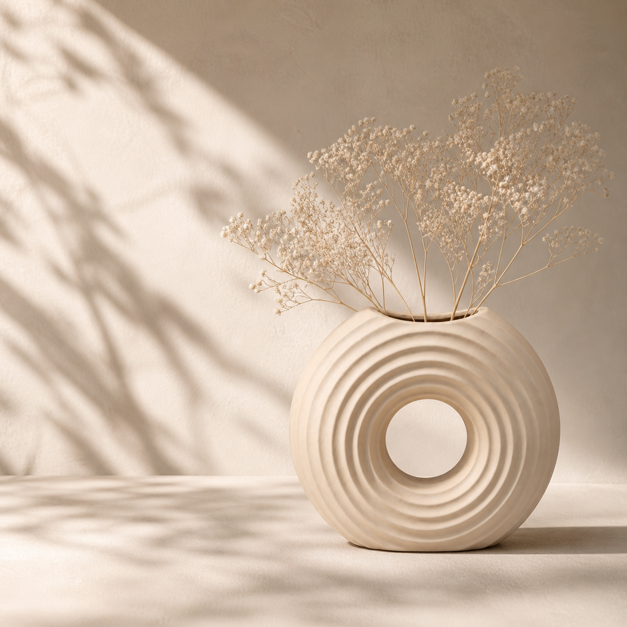 Modern Ripple Donut Vase