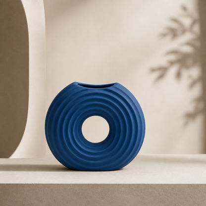 Modern Ripple Donut Vase