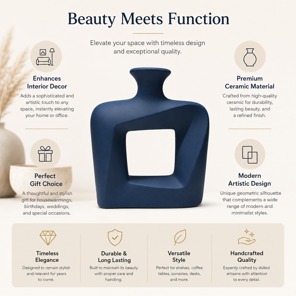 Modern Twist Hollow Vase