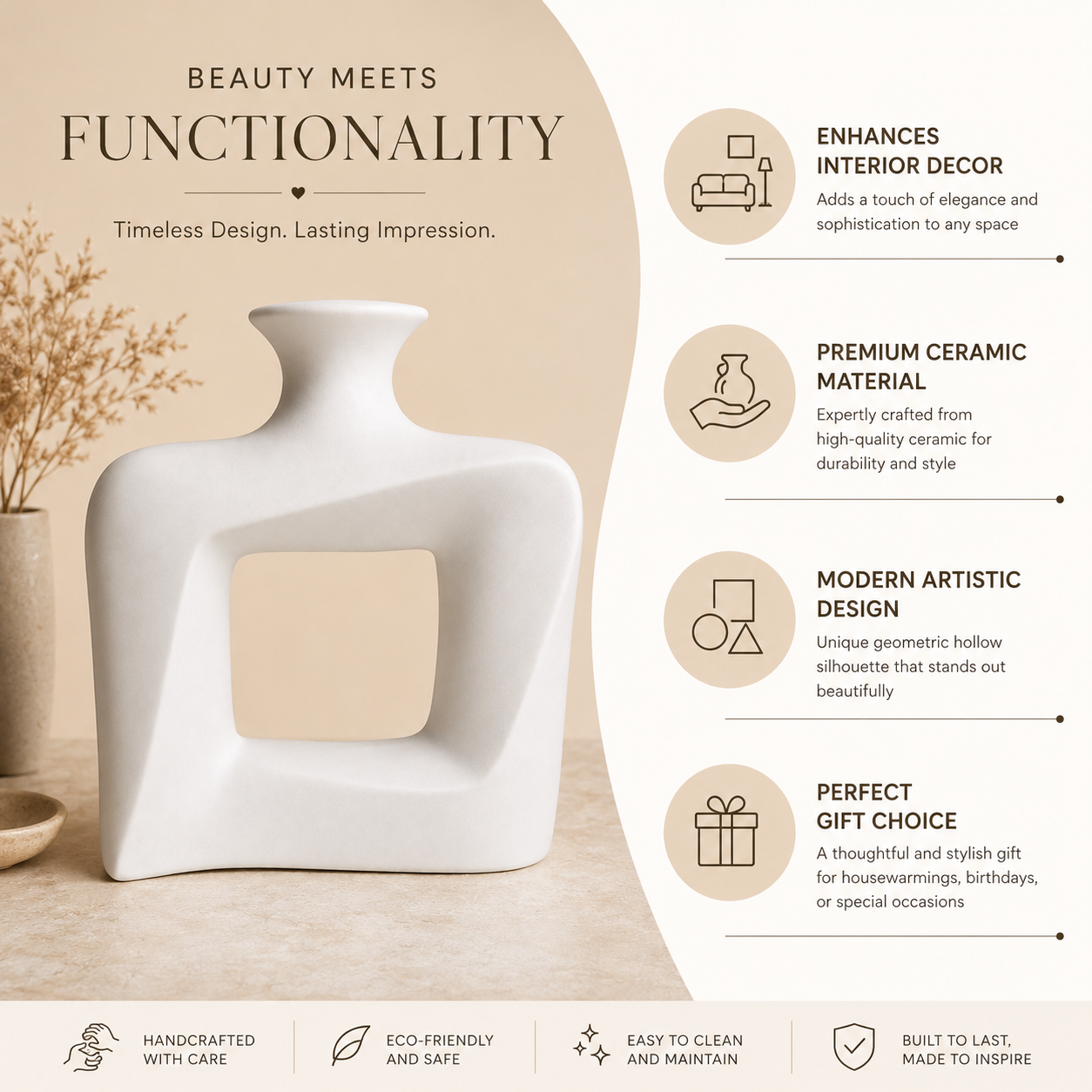 Modern Twist Hollow Vase