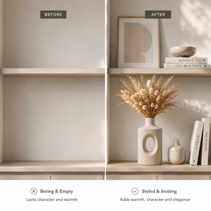 Modern Arch Hollow Vase – Beige