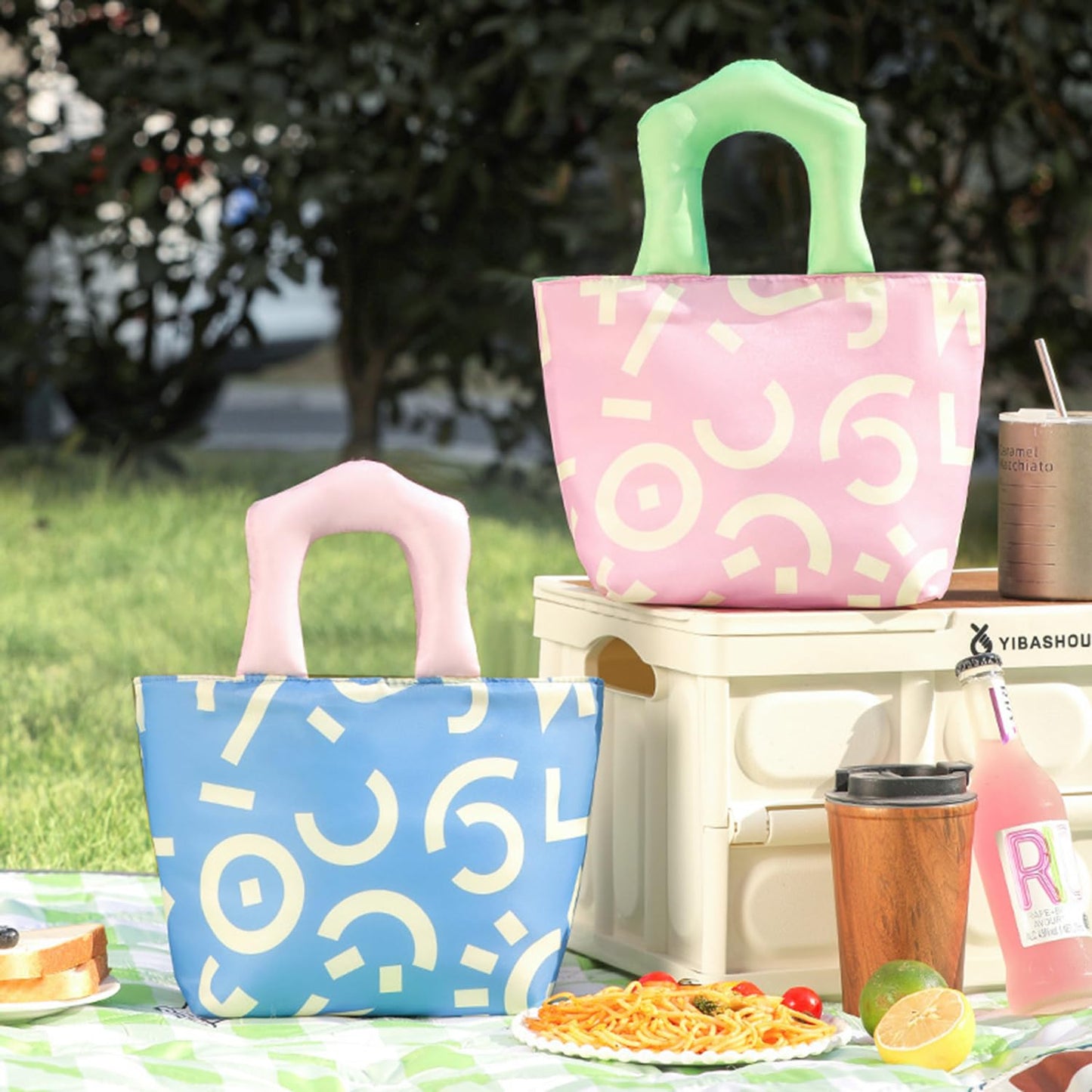 Insulated Blue Lunch Bag