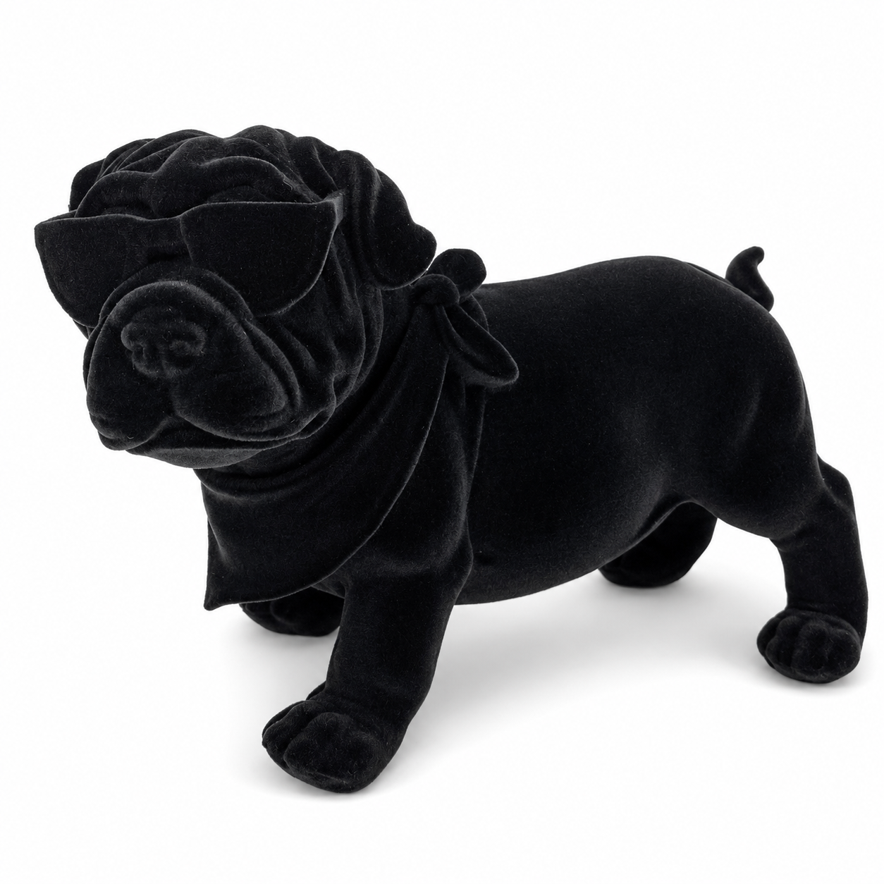 Premium Velvet Bulldog Showpiece with Sunglasses