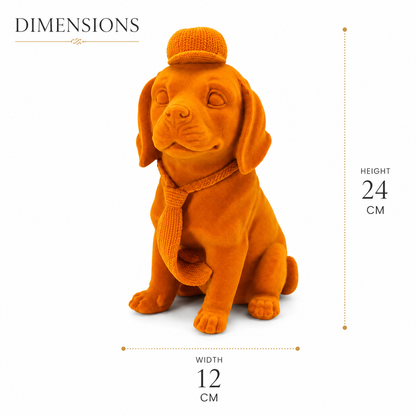 Premium Velvet Beagle Dog Showpiece with Cap