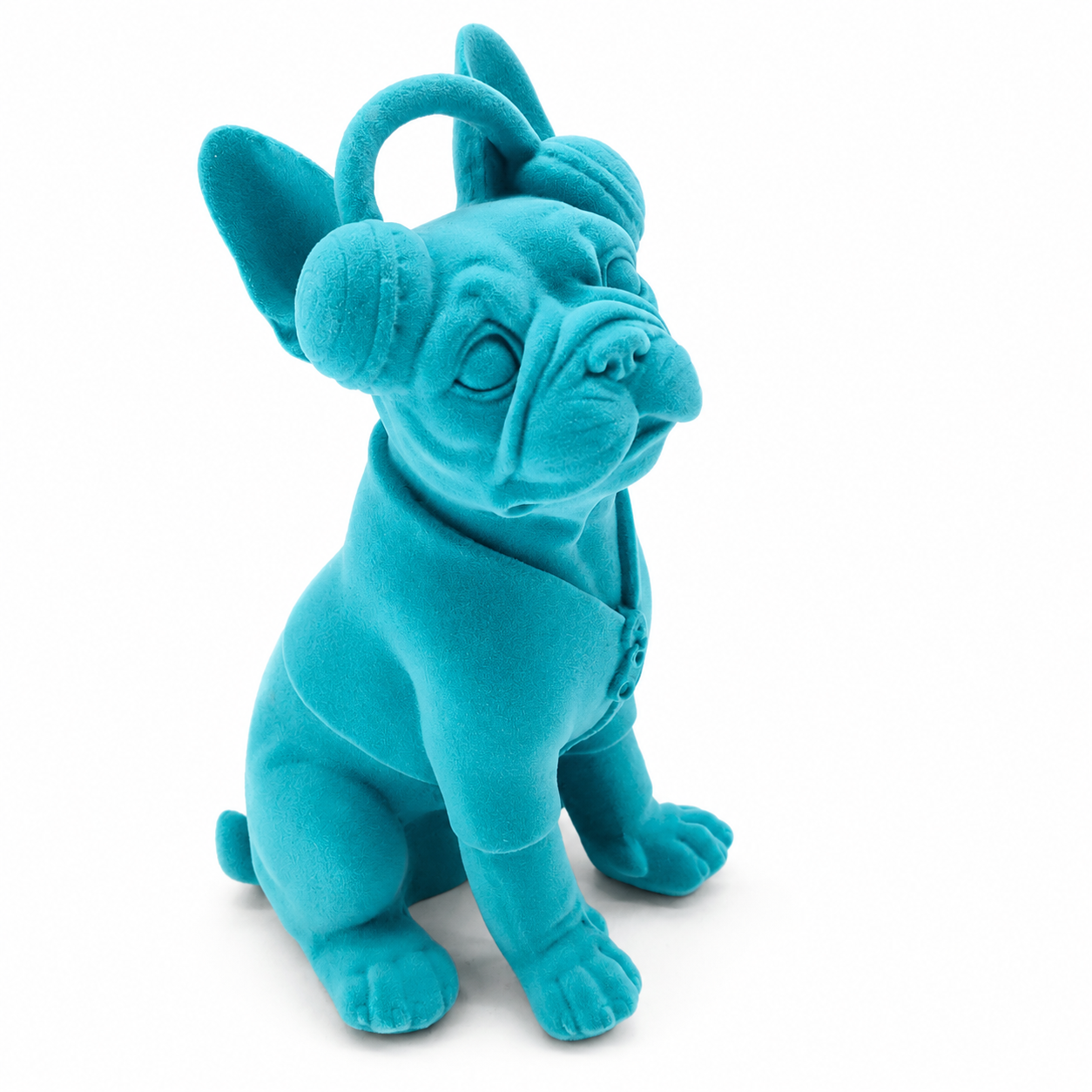 Premium Velvet Finish French Bulldog Headphone Showpiece