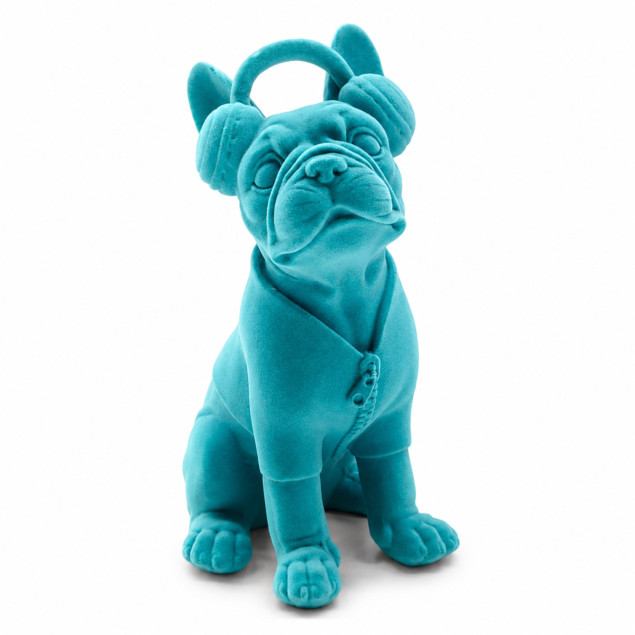 Premium Velvet Finish French Bulldog Headphone Showpiece