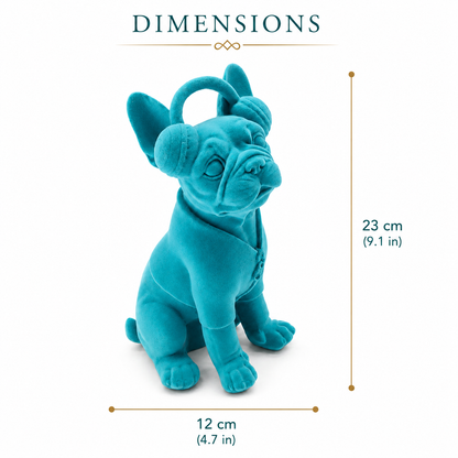 Premium Velvet Finish French Bulldog Headphone Showpiece