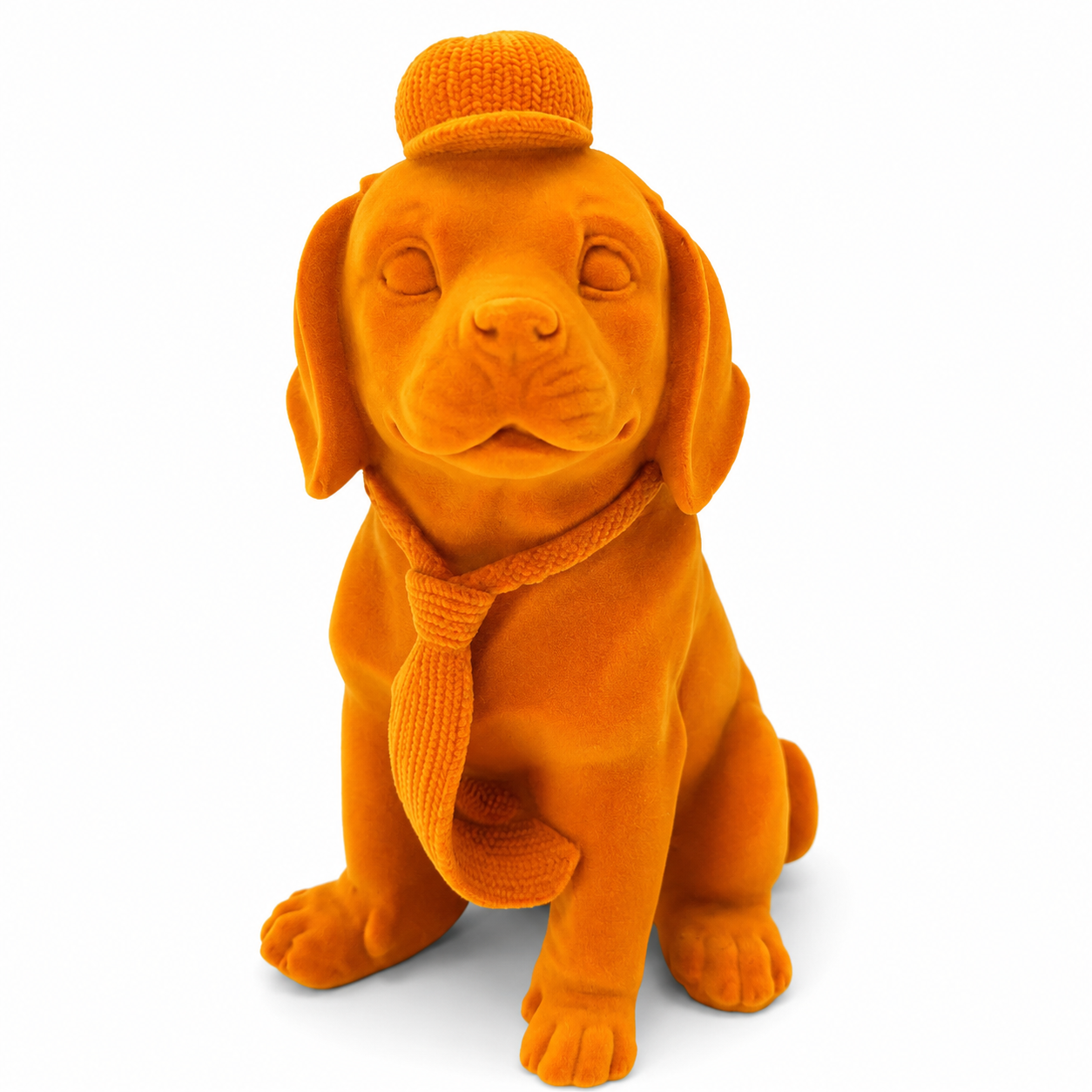 Premium Velvet Beagle Dog Showpiece with Cap