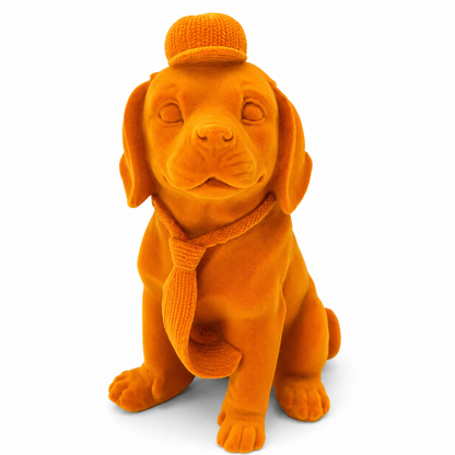 Premium Velvet Beagle Dog Showpiece with Cap