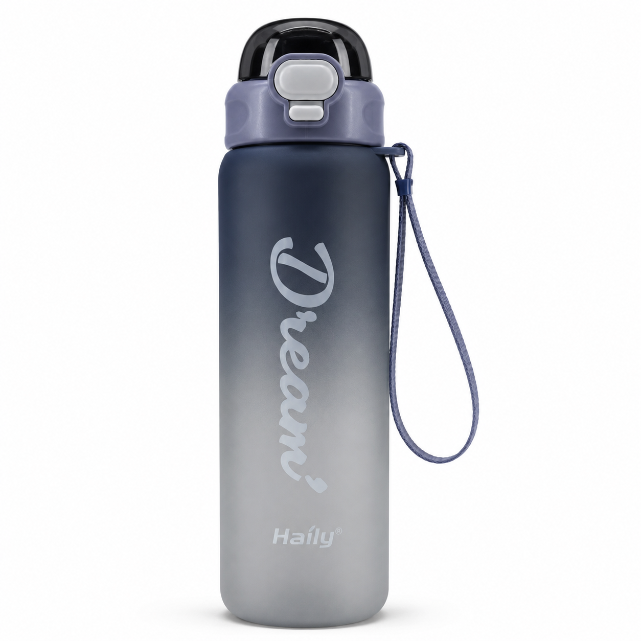 Haily Dream Series Gradient Water Bottle | Leakproof Flip-Top Sports Water Bottle with Carry Strap