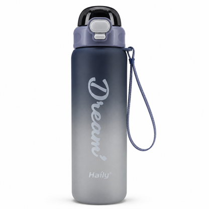 Haily Dream Series Gradient Water Bottle | Leakproof Flip-Top Sports Water Bottle with Carry Strap