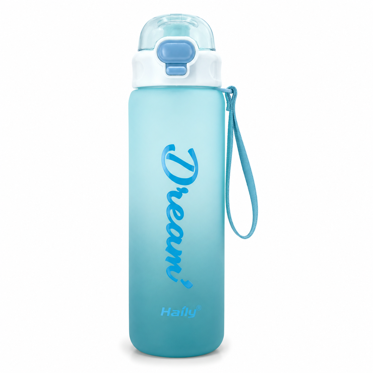Haily Dream Series Gradient Water Bottle | Leakproof Flip-Top Sports Water Bottle with Carry Strap