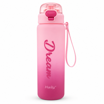 Haily Dream Series Gradient Water Bottle | Leakproof Flip-Top Sports Water Bottle with Carry Strap