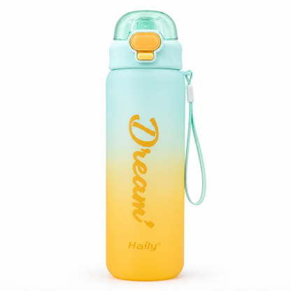 Haily Dream Series Gradient Water Bottle | Leakproof Flip-Top Sports Water Bottle with Carry Strap