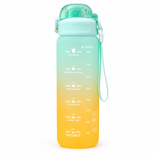 Haily Dream Series Gradient Water Bottle | Leakproof Flip-Top Sports Water Bottle with Carry Strap