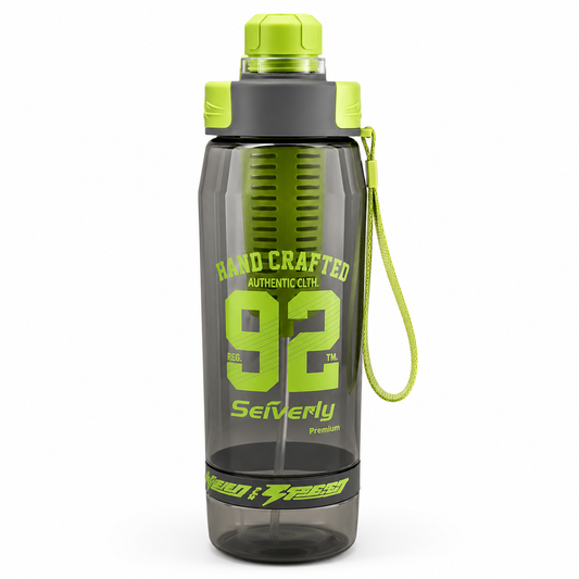 Seiverly Premium Fruit Infuser Water Bottle with Removable Infusion Rod | Leakproof Sports & Fitness Water Bottle with Carry Strap